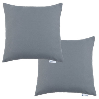 Proheeder Water Resistant Scatter Cushion Covers 45 X 45Cm - Grey 2 Pack - image 1