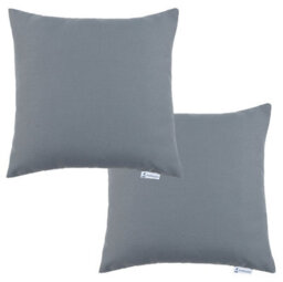 Proheeder Water Resistant Scatter Cushion Covers 45 X 45Cm - Grey 2 Pack - thumbnail 1
