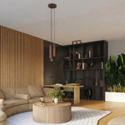 Luminosa Lighting Luminosa Karbon Up & Down Wall Lamp Brown 2X Gu10 - thumbnail 8