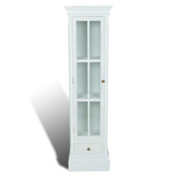 Vidaxl Chic Bookcase Cabinet With 3 Shelves White Wooden - thumbnail 2