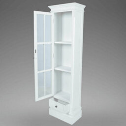 Vidaxl Chic Bookcase Cabinet With 3 Shelves White Wooden - thumbnail 4