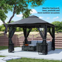 Outsunny Gazebo Party Tent Canopy Sun Shade For Patio Garden 3X3(M) - thumbnail 7