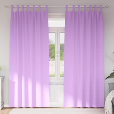 Berkfield Curtains With Curtains 2 Pcs Purple 245 X 140 Cm Polyester - image 1