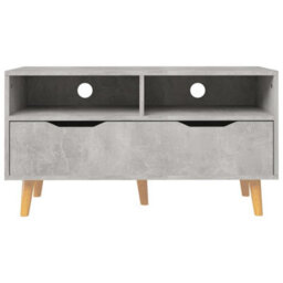 Berkfield Sturdy Tv Cabinet Concrete Grey 90X40X48.5 Cm Engineered Wood - thumbnail 5