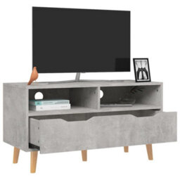 Berkfield Sturdy Tv Cabinet Concrete Grey 90X40X48.5 Cm Engineered Wood - thumbnail 3