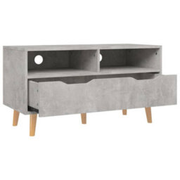 Berkfield Sturdy Tv Cabinet Concrete Grey 90X40X48.5 Cm Engineered Wood - thumbnail 4