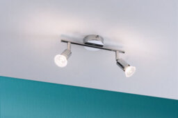 Paulmann 66748 Ceiling Spotlight Carolina Ip44 Gu10 230V Max. 2X10W Dimmable Chrome Double-Flame Spotlight - thumbnail 5