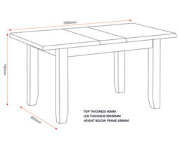 Seconique Windsor Extending Dining Table Ivory With Oak Top Part Assembled - thumbnail 8