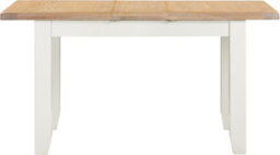 Seconique Windsor Extending Dining Table Ivory With Oak Top Part Assembled - thumbnail 4