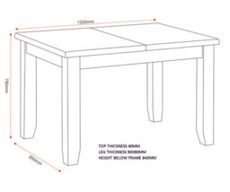 Seconique Windsor Extending Dining Table Ivory With Oak Top Part Assembled - thumbnail 7