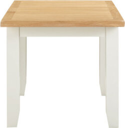 Seconique Windsor Extending Dining Table Ivory With Oak Top Part Assembled - thumbnail 5