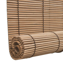 Berkfield Roller Blind Bamboo 140X220 Cm Brown - thumbnail 4