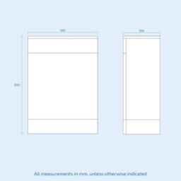 Nes Home White Bathroom Back To Wall Wc Unit W500mm X D300mm - thumbnail 3