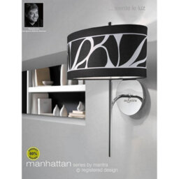 Luminosa Lighting Luminosa Manhattan Floor Lamp 3 Light L1/sgu10, Polished Chrome With Black Patterned Shade - thumbnail 4