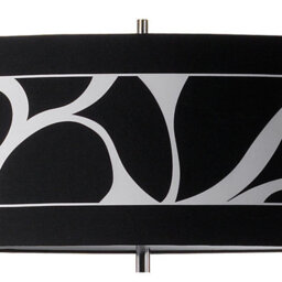 Luminosa Lighting Luminosa Manhattan Floor Lamp 3 Light L1/sgu10, Polished Chrome With Black Patterned Shade - thumbnail 6