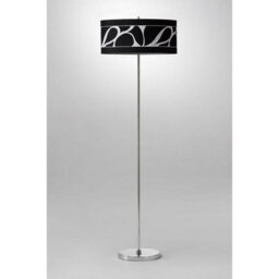 Luminosa Lighting Luminosa Manhattan Floor Lamp 3 Light L1/sgu10, Polished Chrome With Black Patterned Shade - thumbnail 2