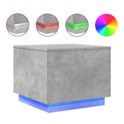 Vidaxl Coffee Table With Led Lights Concrete Grey 50X50X40 Cm - thumbnail 2