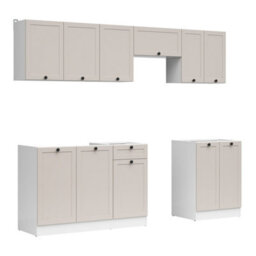 Heze Furniture Summer 7 Unit Kitchen Cabinets Set 240Cm In Cashmere Matt - thumbnail 4