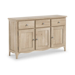 Celine Oak Large Sideboard Cabinet - Fully Assembled By Roseland Furniture