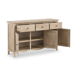 Celine Oak Large Sideboard Cabinet - Fully Assembled By Roseland Furniture - thumbnail 4