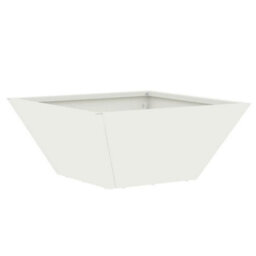 Berkfield Modern Garden Bowl Planters 5 Pcs White 35X35X15 Cm Steel - thumbnail 5