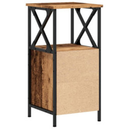 Berkfield Modern Bedside Cabinet Old Wood 34X35.5X70 Cm Engineered Wood - thumbnail 6