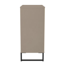 Tamworth 4 Drawer Chest Of Drawers In Mushroom Gloss & Mushroom Matt (Ready Assembled) - thumbnail 3