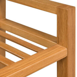 Vidaxl Shoe Rack With 2 Shelves 50X27X40 Cm Solid Oak Wood - thumbnail 4