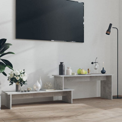 Berkfield Tv Cabinet Concrete Grey 180X30X43 Cm Engineered Wood - image 1