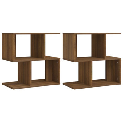 Berkfield Modern Bedside Cabinets 2 Pcs Brown Oak 50X30X51.5 Cm Engineered Wood - image 1