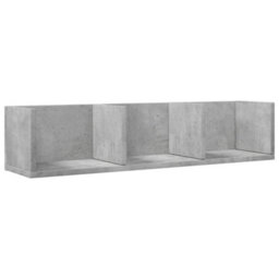 Berkfield Elegant Wall Cabinets 2 Pcs Concrete Grey 75X18X16.5 Cm Engineered Wood - thumbnail 6