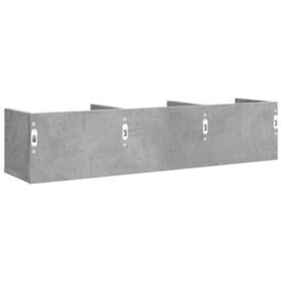 Berkfield Elegant Wall Cabinets 2 Pcs Concrete Grey 75X18X16.5 Cm Engineered Wood - thumbnail 8