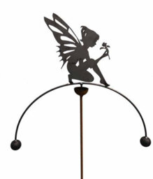Poppy Forge Fairy Sitting Wind Rocker Double Bare Metal/ready To Rust - Steel - W54 X H148.5 Cm - thumbnail 3
