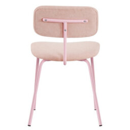 Mof Modern Upholstered Dining Chairs Set Of 2 Fabric Padded Seat With Metal Legs (Pink X2) - thumbnail 6