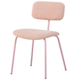 Mof Modern Upholstered Dining Chairs Set Of 2 Fabric Padded Seat With Metal Legs (Pink X2) - thumbnail 5