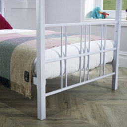 X Rocker Xr Living Fern Led 4 Poster Double Bed - White - thumbnail 4