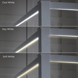 X Rocker Xr Living Fern Led 4 Poster Double Bed - White - thumbnail 3