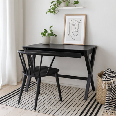 Wyld Haus Verona Black Oak Veneer Desk With Drawer - image 1