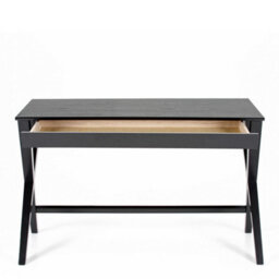 Wyld Haus Verona Black Oak Veneer Desk With Drawer - thumbnail 4