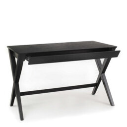 Wyld Haus Verona Black Oak Veneer Desk With Drawer - thumbnail 2