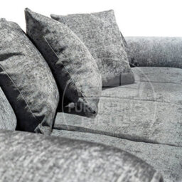 Furnishings For Less UK Monaco Chenille Fabric Long 4 Seater Sofa  Light Grey - thumbnail 6