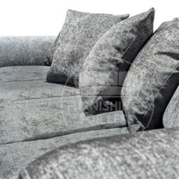 Furnishings For Less UK Monaco Chenille Fabric Long 4 Seater Sofa  Light Grey - thumbnail 7