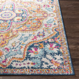 Livabliss Floransa-Vintage Yellow Blue Beige Orange Traditional Boho Living Dining Bedroom Rug 200 X 275 Cm Easy Care, Non Shedding - thumbnail 5