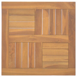Berkfield Durable Square Table Top 50X50X2.5 Cm Solid Wood Teak - thumbnail 1