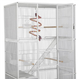 Yaheetech White Rolling Metal Bird Cage With Detachable Stand Large - thumbnail 7