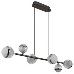 Luminosa Lighting Luminosa Untsy Bar Pendant Ceiling Light Titanium Color Brushed 6X Led Dimmable 2700-6000K Remote Control - thumbnail 2