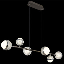 Luminosa Lighting Luminosa Untsy Bar Pendant Ceiling Light Titanium Color Brushed 6X Led Dimmable 2700-6000K Remote Control - thumbnail 5