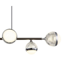 Luminosa Lighting Luminosa Untsy Bar Pendant Ceiling Light Titanium Color Brushed 6X Led Dimmable 2700-6000K Remote Control - thumbnail 4