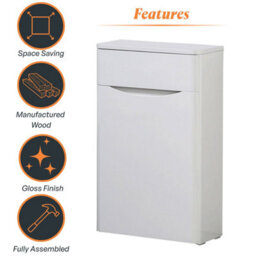 Plum&clay Eden Gloss White Back To Wall Toilet Wc Unit Bathroom Furniture - thumbnail 7