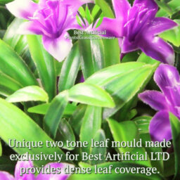 Best Artificial 28Cm Purple Lily Hanging Basket Flower Topiary Ball - Suitable For Outdoor Use - Weather & Fade Resistant - thumbnail 7